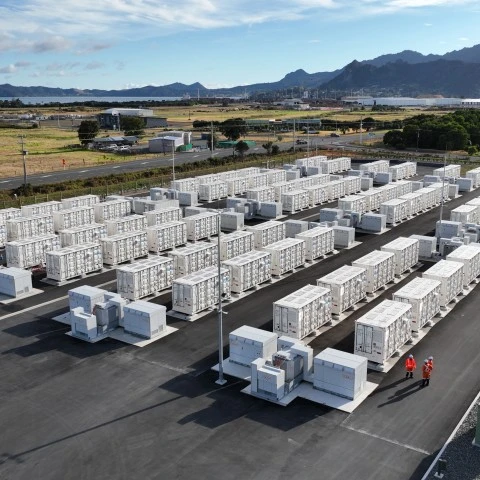2025 03 Ruakākā BESS with Heads in background