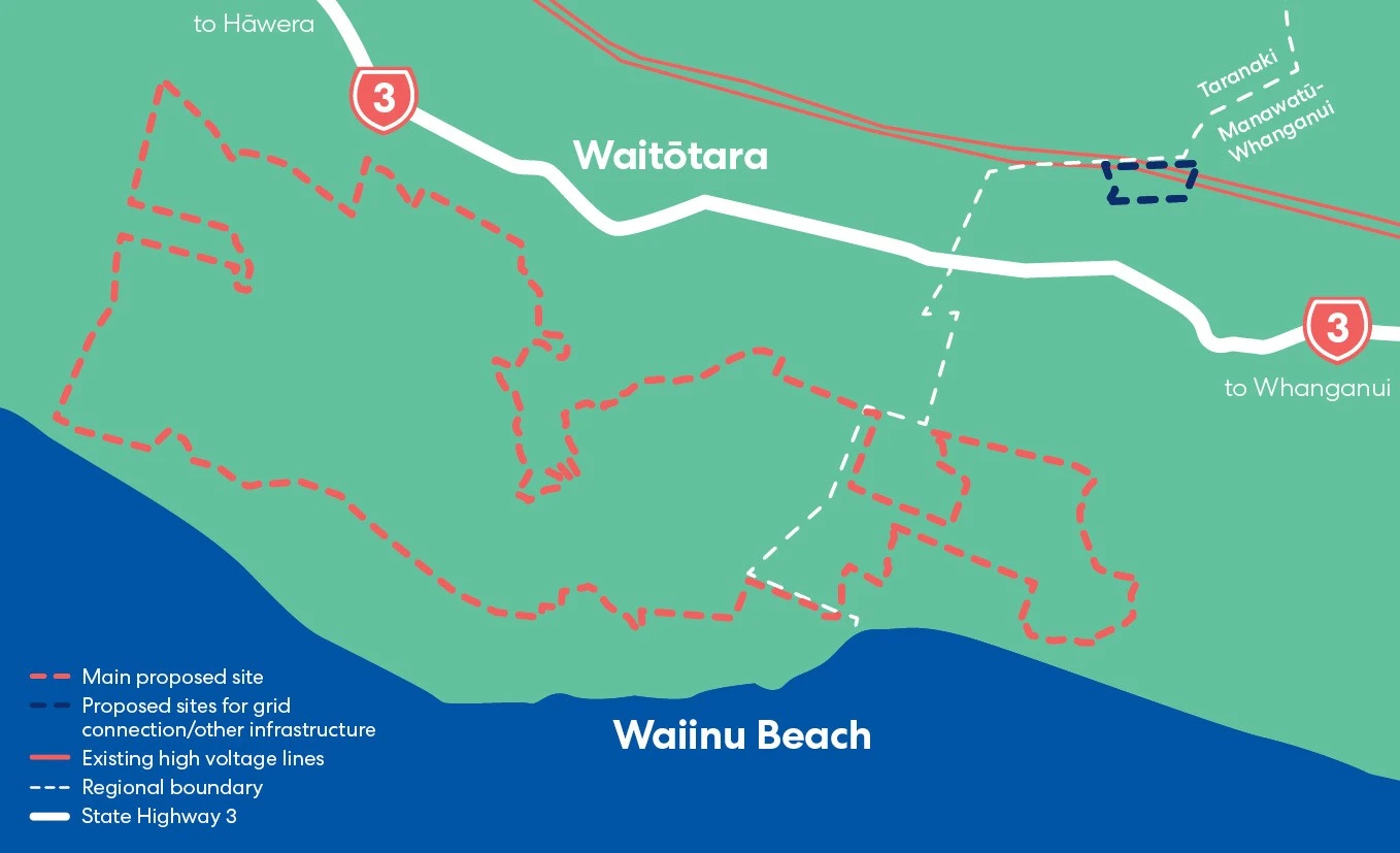 Waiinu site map plain