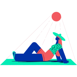 A person under the sun icon