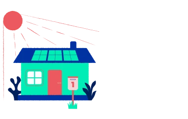 Solar card illustration
