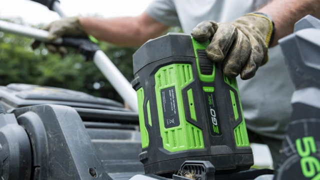 Electric lawn mover battery