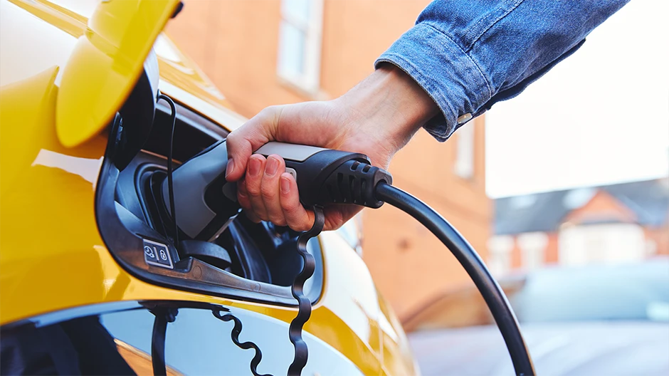 Person charging an ev