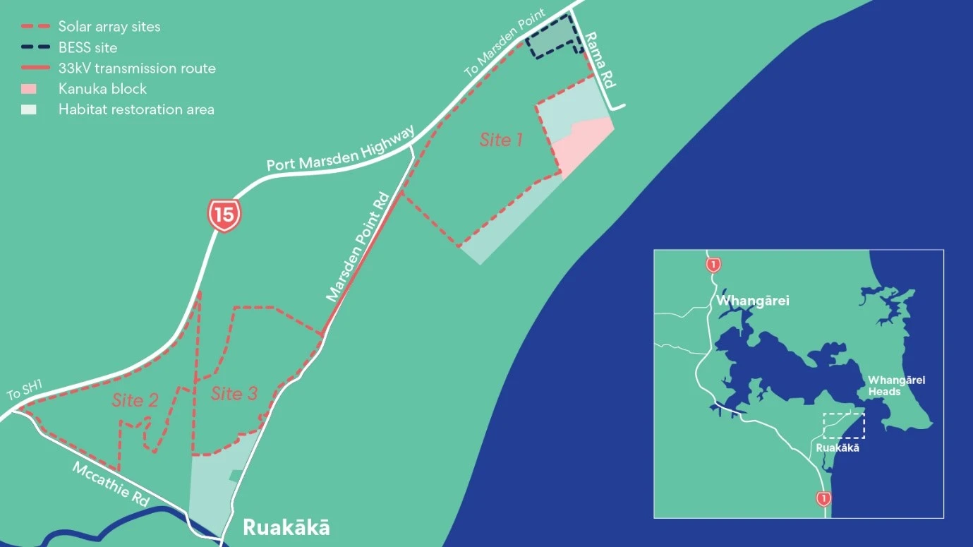 Ruakaka BESS proposed layout