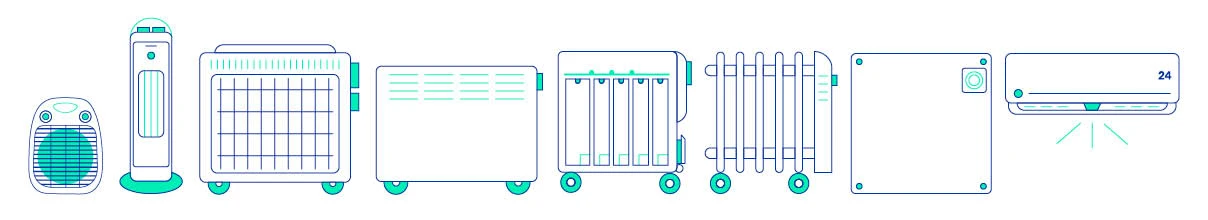 Different types of heaters